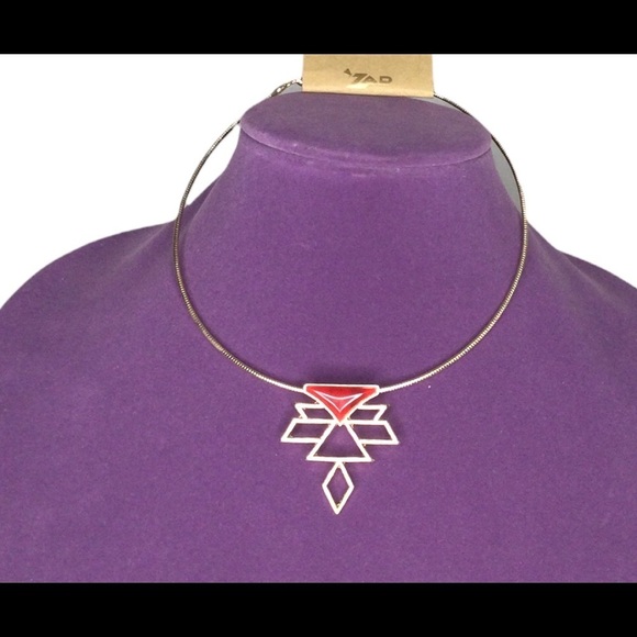 Zad Necklace with red and gold pendant - Picture 2 of 5
